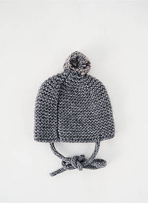Bonnet maille grosse maille gris PAZ RODRIGUEZ enfant