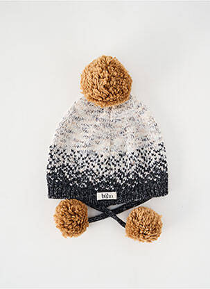 Bonnet imprimé fantaisie gris BUHO garçon