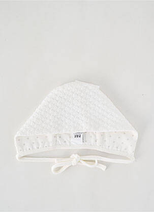 Bonnet fermeture liens à nouer blanc PAZ RODRIGUEZ enfant