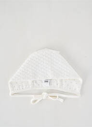 Bonnet fermeture liens à nouer blanc PAZ RODRIGUEZ enfant