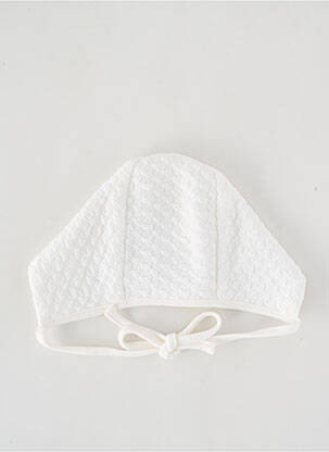 Bonnet fermeture liens à nouer blanc PAZ RODRIGUEZ enfant