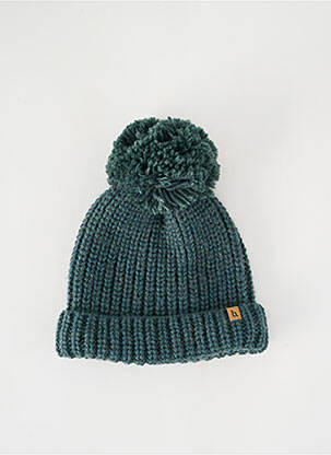 Bonnet maille grosse maille vert BUHO enfant
