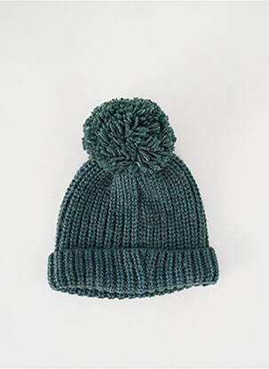 Bonnet maille grosse maille vert BUHO enfant