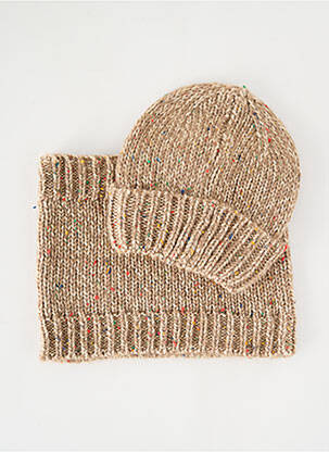 Bonnet maille grosse maille beige MAYORAL garcon
