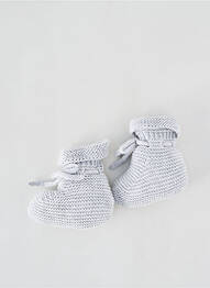 Chaussons/pantoufles fermeture lacets bout rond gris PAZ RODRIGUEZ garcon