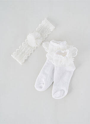 Chaussettes stretch blanc MAYORAL fille