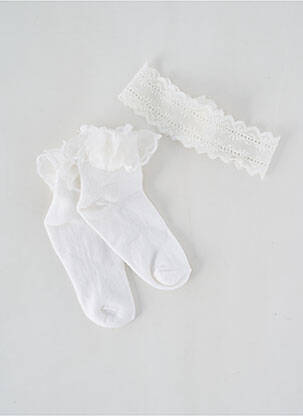 Chaussettes stretch blanc MAYORAL fille