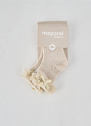 Chaussettes effet matière satinée or MAYORAL fille