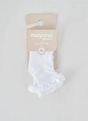 Chaussettes stretch blanc MAYORAL fille