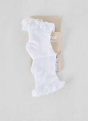 Chaussettes stretch blanc MAYORAL fille