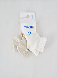 Chaussettes effet matière satinée or MAYORAL fille
