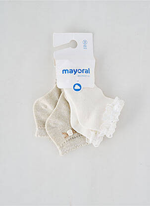 Chaussettes effet matière satinée or MAYORAL fille
