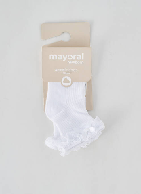 Chaussettes blanc MAYORAL pour fille