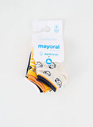 Chaussettes imprimé fantaisie jaune MAYORAL garcon