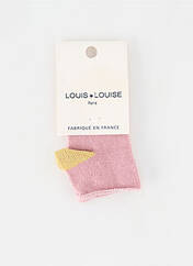 Chaussettes rose LOUIS*LOUISE pour fille seconde vue