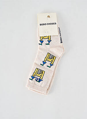 Chaussettes imprimé fantaisie beige BOBO CHOSES garçon