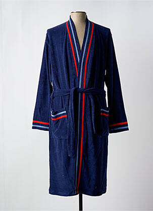 Robe de chambre manches longues bleu HAJO homme