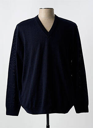 Pull col v manches longues noir LOUIS VICTOR homme