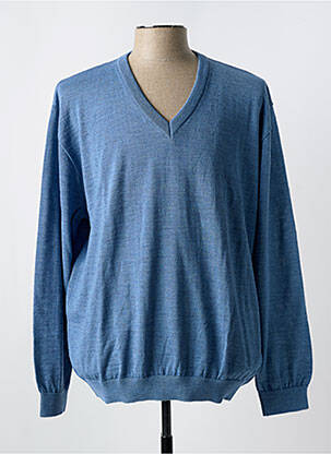 Pull manches longues manches longues bleu LOUIS VICTOR homme