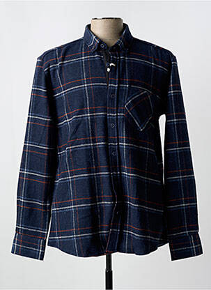 Chemise manches longues imprimé fantaisie bleu CAPTEN homme