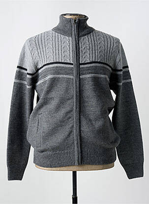 Gilet manches longues manches longues gris LOUIS VICTOR homme