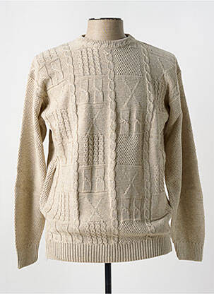 Pull beige GABRIEL D'AUTHIE pour homme