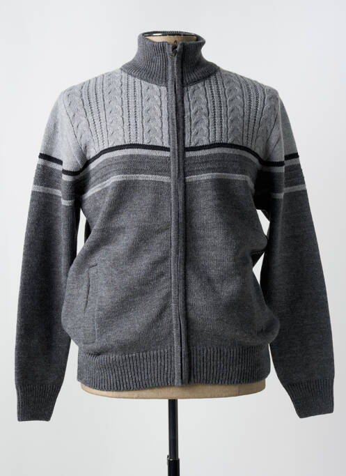 Gilet manches longues gris LOUIS VICTOR pour homme