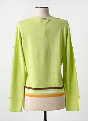 Pull coupe cintrée manches longues vert DANIEL AMAURY femme