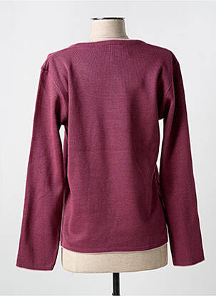 Pull col rond manches longues violet QUATRE VINGT JOURS femme
