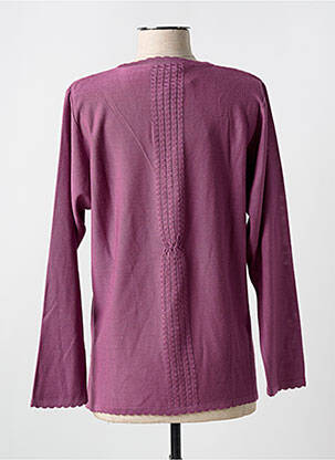 Gilet manches longues coupe cintrée violet QUATRE VINGT JOURS femme