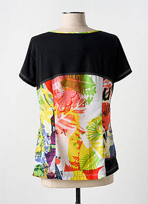 T-shirt imprimé fantaisie manches courtes noir S.QUISE femme