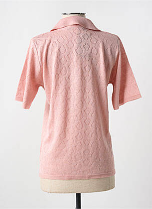 Polo fermeture boutonnée sur le devant manches courtes rose QUATRE VINGT JOURS femme