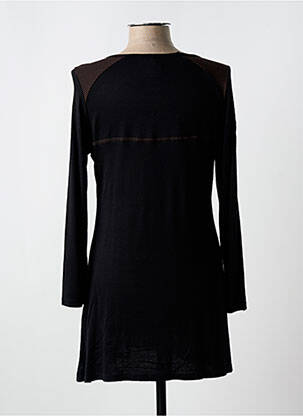Robe courte manches longues manches longues noir SUZANNA femme