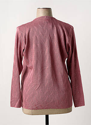 Gilet manches longues coupe cintrée rose ANGELLA femme