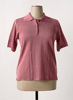 Polo coupe cintrée manches courtes violet fonce QUATRE VINGT JOURS femme