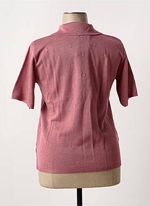 Polo coupe cintrée manches courtes violet fonce QUATRE VINGT JOURS femme