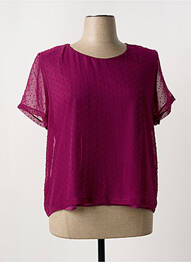 T-shirt coupe droite manches courtes violet PLURIELLES femme