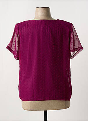 T-shirt coupe droite manches courtes violet PLURIELLES femme
