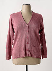 Gilet manches longues rose ANGELLA pour femme seconde vue
