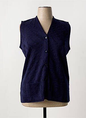 Gilet manches courtes bleu ANGELLA pour femme