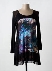 Robe courte noir SUZANNA pour femme seconde vue