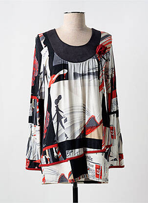 Tunique manches longues noir HALOGENE pour femme