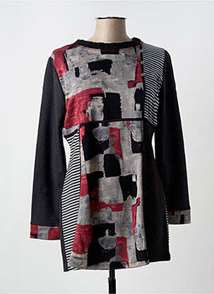 Tunique manches longues noir QUATRE VINGT JOURS pour femme