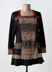 Tunique manches longues noir QUATRE VINGT JOURS pour femme seconde vue