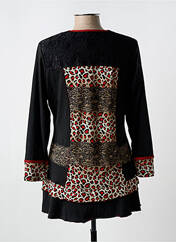 Tunique manches longues noir QUATRE VINGT JOURS pour femme seconde vue