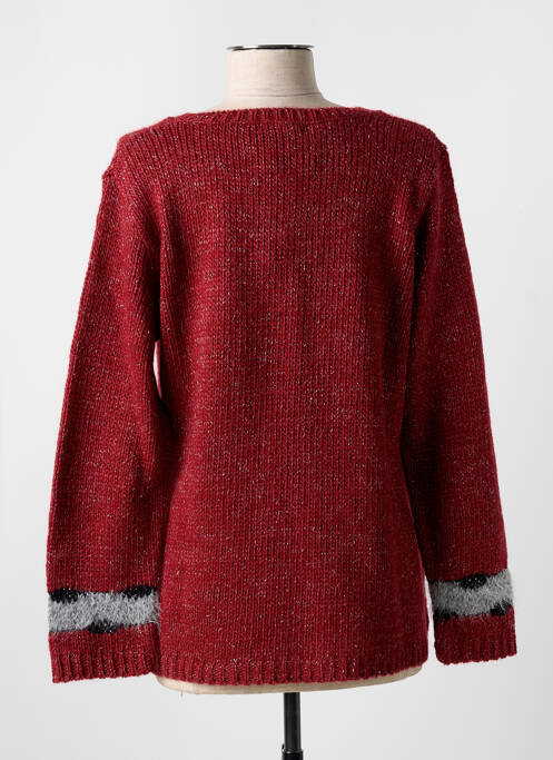 Gilet manches longues fermeture boutonnée sur le devant rouge PLURIELLES femme