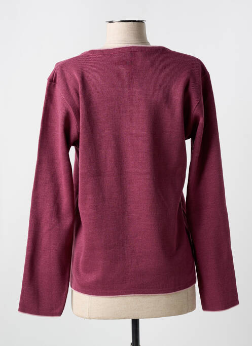 Pull col rond manches longues violet QUATRE VINGT JOURS femme