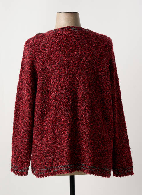 Gilet manches longues fermeture boutonnée sur le devant rouge 20/20 femme