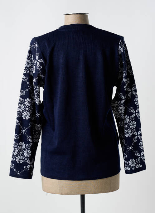 Gilet manches longues bleu ANGELLA pour femme