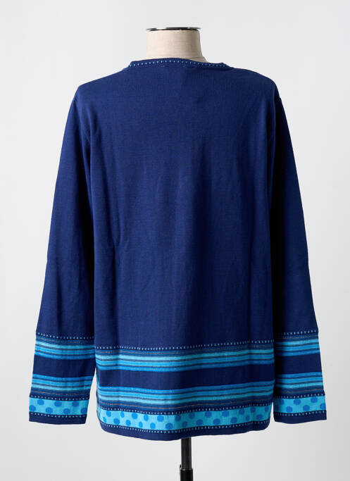 Gilet manches longues bleu THEL ELEGANCE pour femme